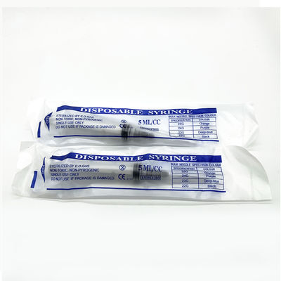 ISO13485 23g 3ml محاقن وإبر بلاستيكية يمكن التخلص منها