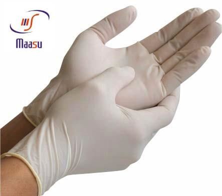 قفازات جراحية من اللاتكس يمكن التخلص منها معقم مسحوق AQL 2.5